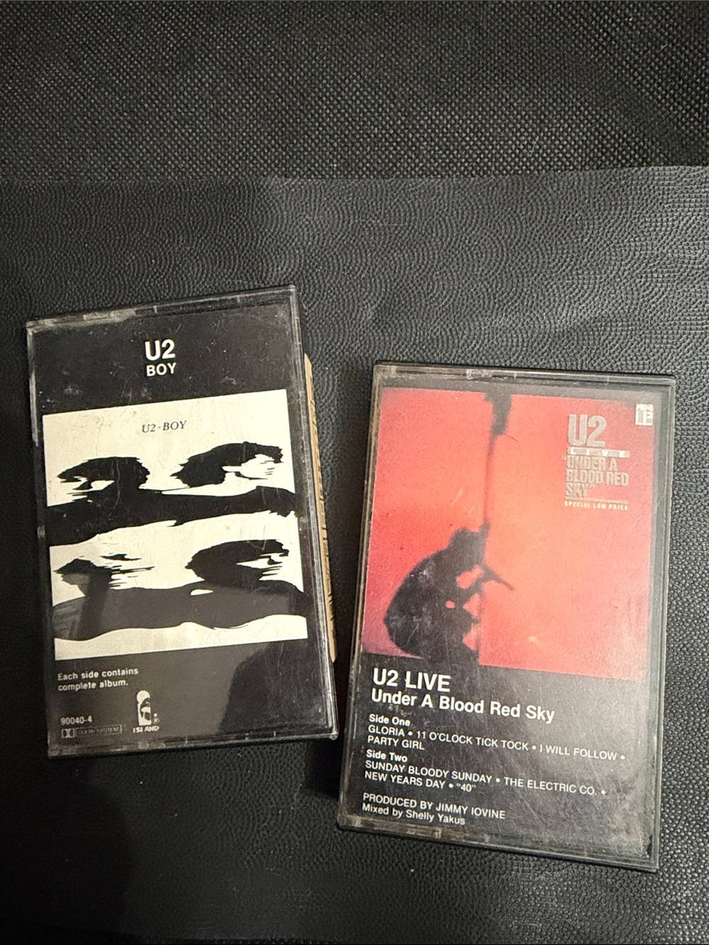Vtg cassette tape U2 Boy ‘85, I Will Follow & U2 Live under a Blood Red Sky ‘83